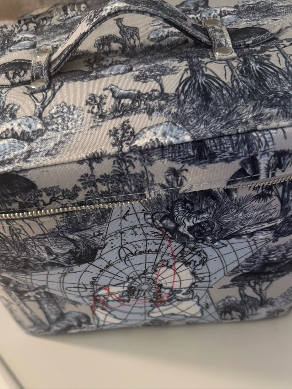 Dior Blue Big Toile Cosmetic Case - Around the World - Picture 3 of 6